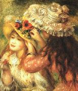 Pierre Renoir Girls Putting Flowers in their Hats Spain oil painting artist